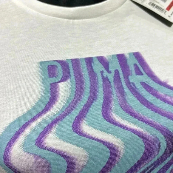 Puma Classic Turn It Up Cotton T-Shirt,round neck, Puma wave logo - Picture 2 of 11